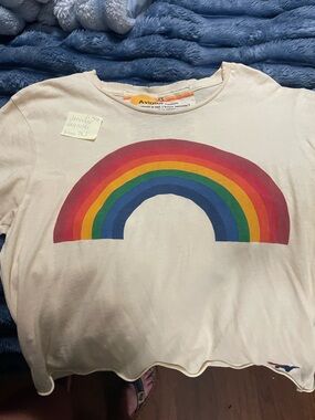 Aviator nation boyfriend crop tee xs